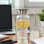 BY-9198B unbreakable PC full-handle water pitcher (steel) - in an office meeting room