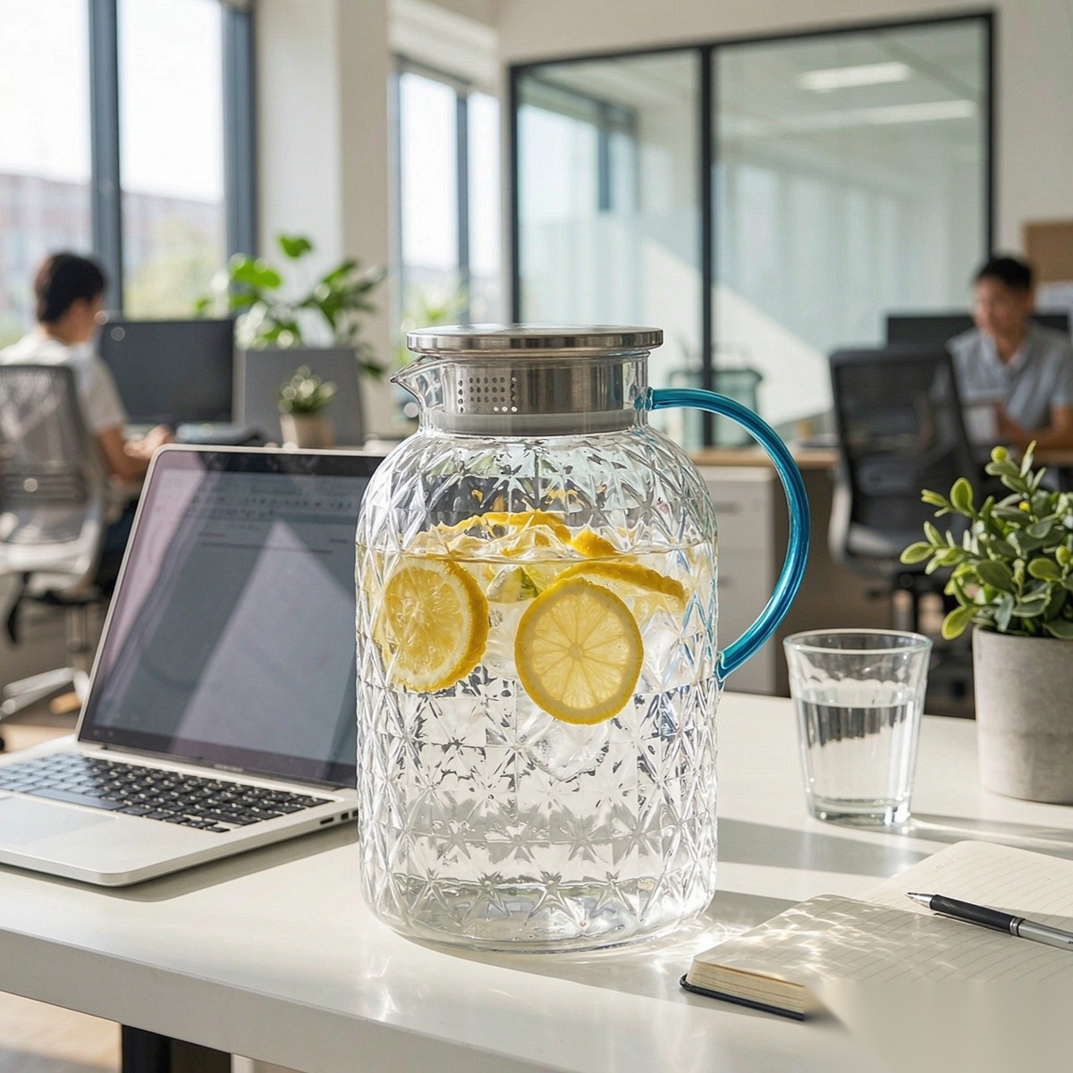 BY-9199A unbreakable PC full-handle water pitcher (steel) - in an office meeting room
