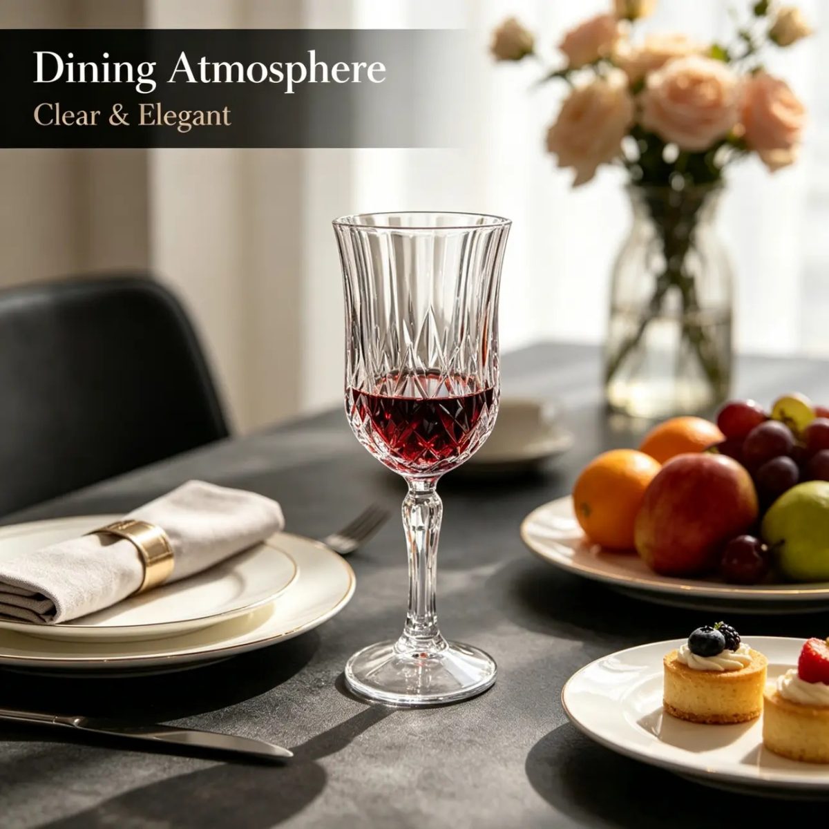BY-6631 PC wine goblet in wedding reception service
