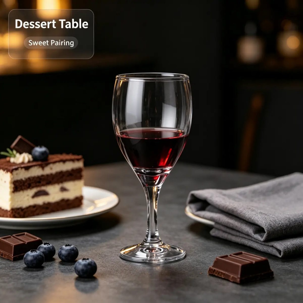 BY-8008 PC wine goblet in premium black & grey texture