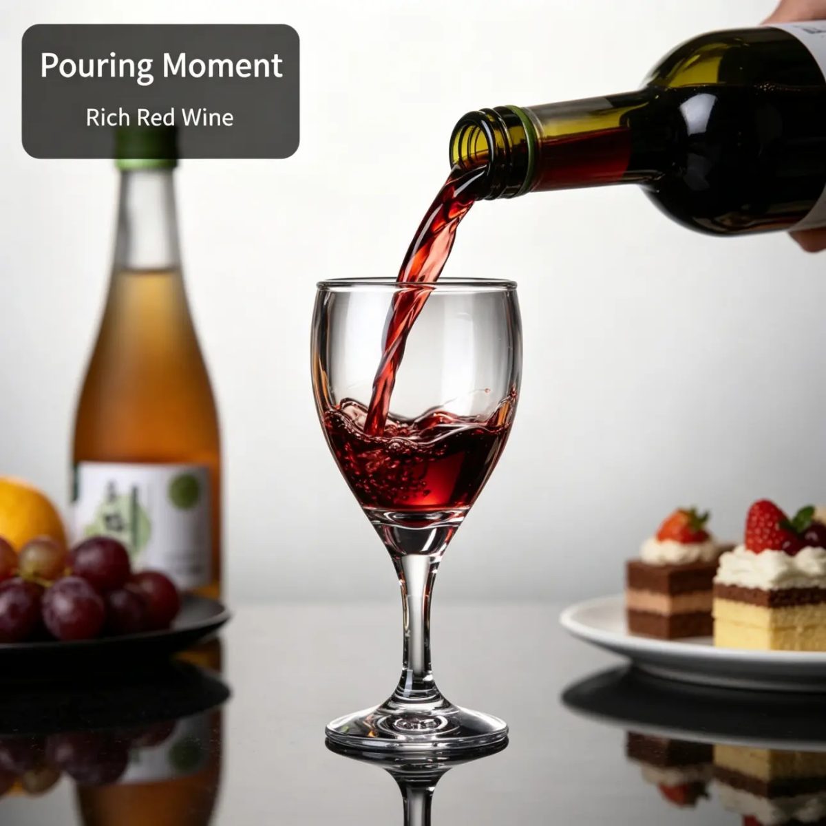 BY-8008 PC wine goblet in premium black & grey texture