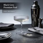 detail BY 9226DZ elsjoy acrylic ribbed wide cocktail glass clear transparent goblet party wedding bar serving scene 1