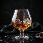 detail BY 9912E elsjoy acrylic brandy snifter 250ml clear transparent glass black grey premium texture 1