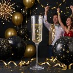 detail BY 9913A elsjoy acrylic champagne flute 170ml clear transparent glass new year party 4