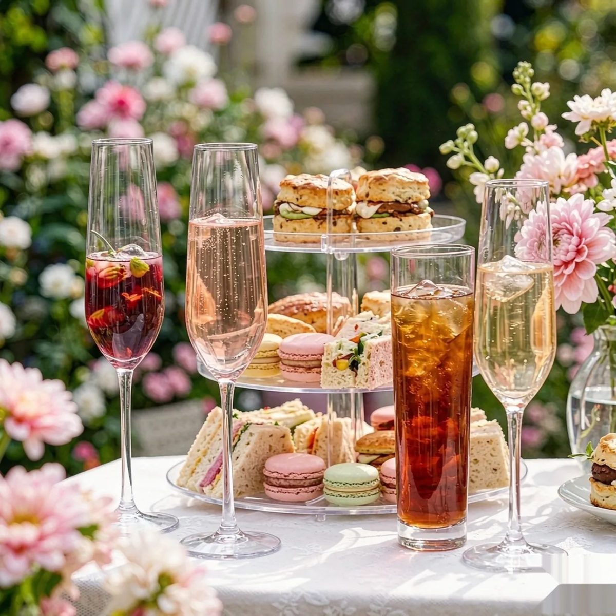 BY-9914B PC champagne flute in afternoon tea service