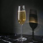 detail BY 9914B elsjoy acrylic champagne flute 210ml clear transparent glass black grey premium texture 1