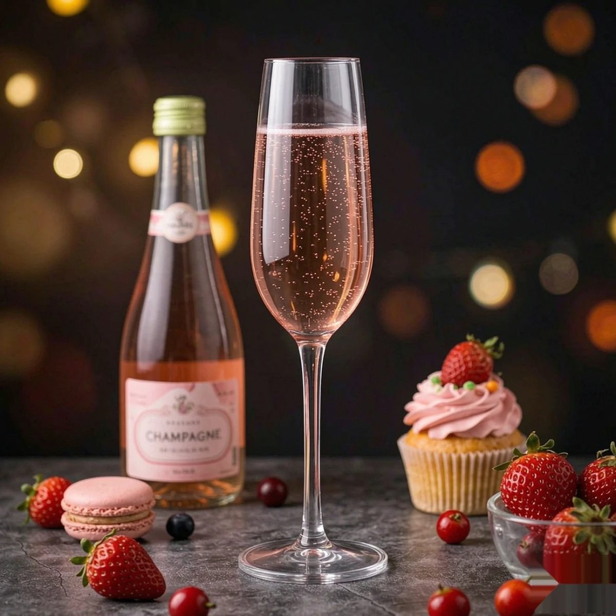 BY-9914B PC champagne flute in dessert pairing