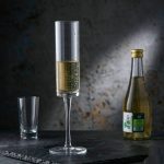 detail BY 9915 elsjoy acrylic champagne flute 160ml clear transparent glass black grey premium texture 1