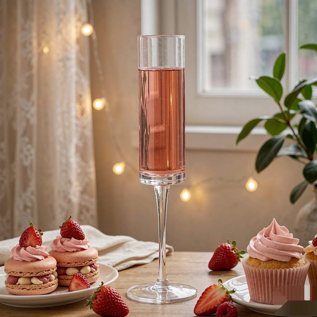 BY-9915 PC champagne flute in dessert pairing