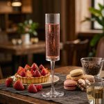 detail BY 9915 elsjoy acrylic champagne flute 160ml clear transparent glass dessert table scene 11