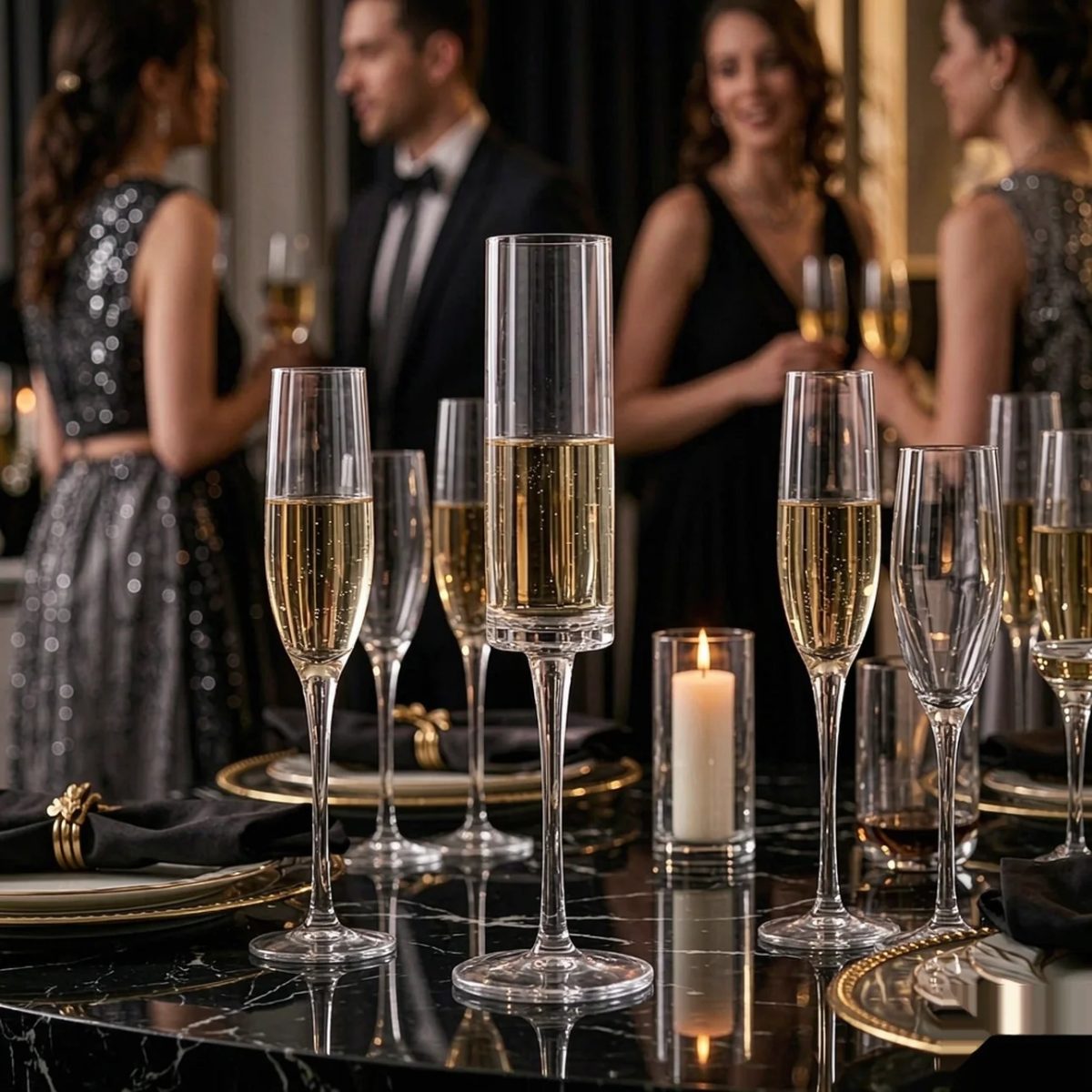 BY-9915 PC champagne flute in luxury party service