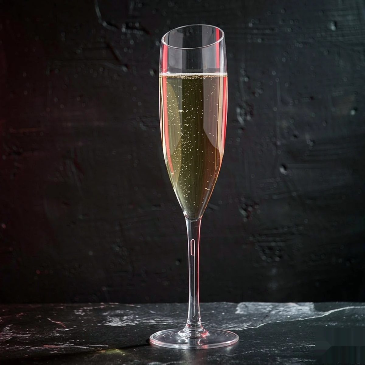 BY-9916-1 PC champagne flute in premium black & grey texture