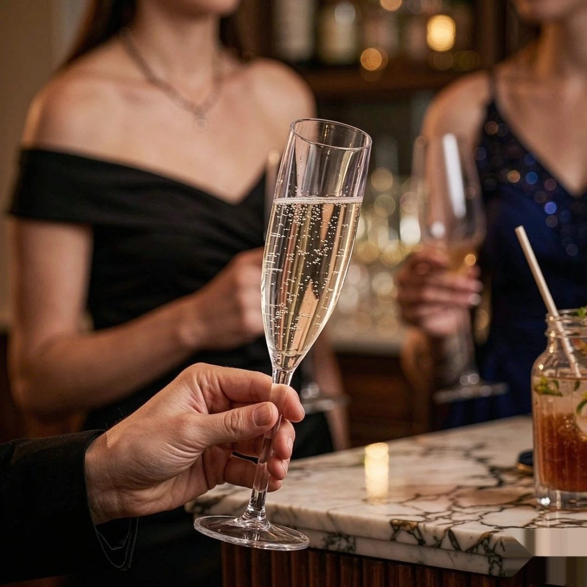 BY-9916-1 PC champagne flute in cocktail reception