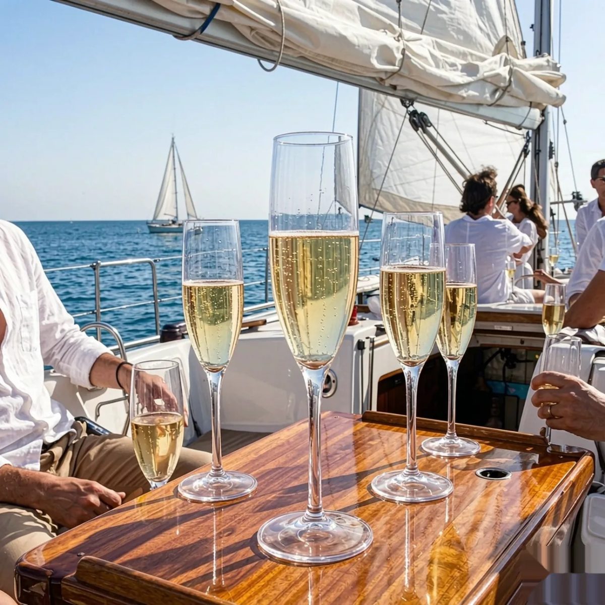 BY-9916 PC champagne flute in yacht deck service
