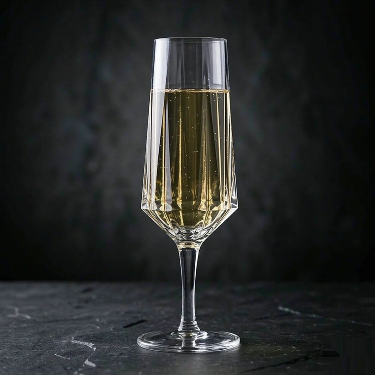 BY-9917 PC diamond-cut goblet in premium black & grey texture