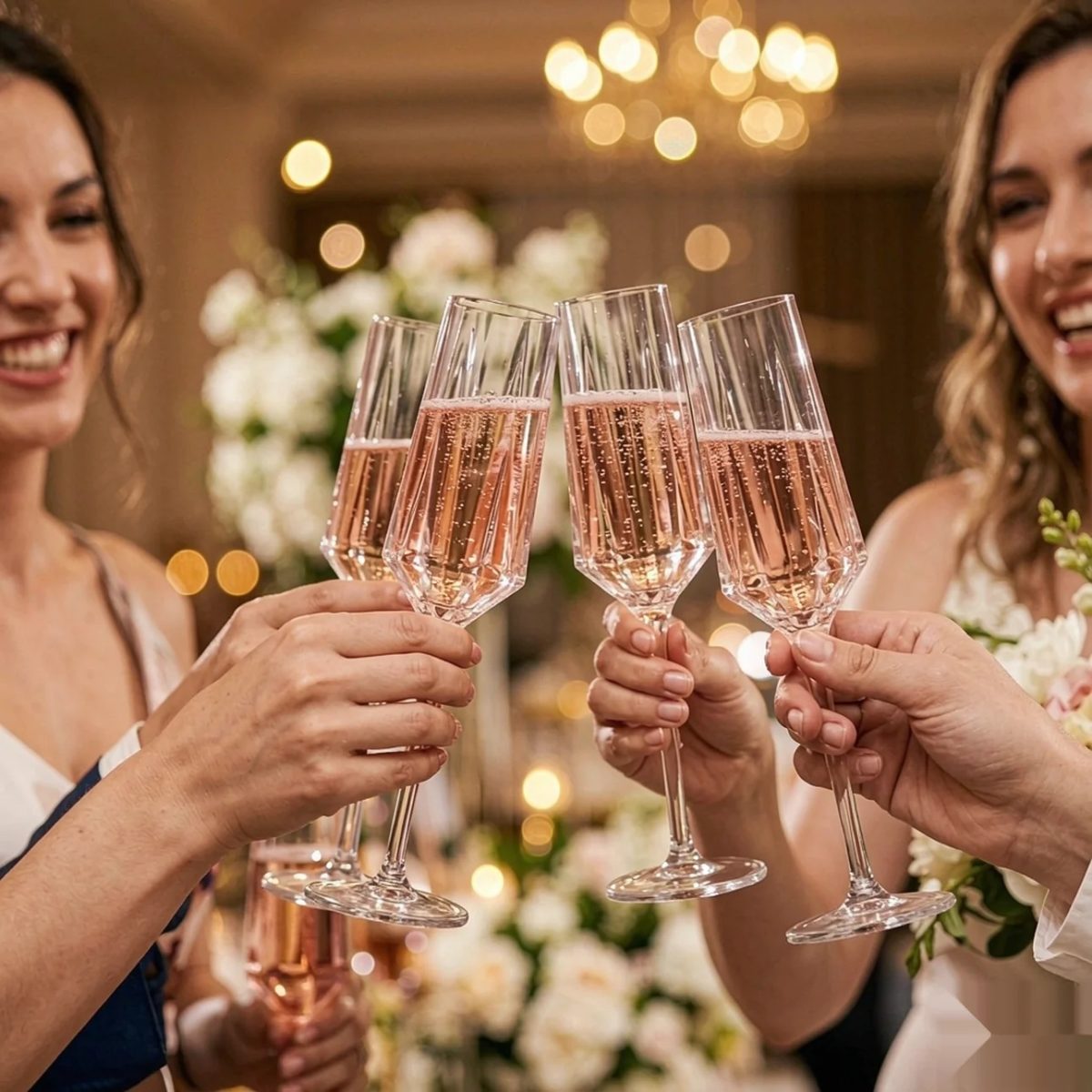 BY-9917 PC diamond-cut goblet in wedding toast service