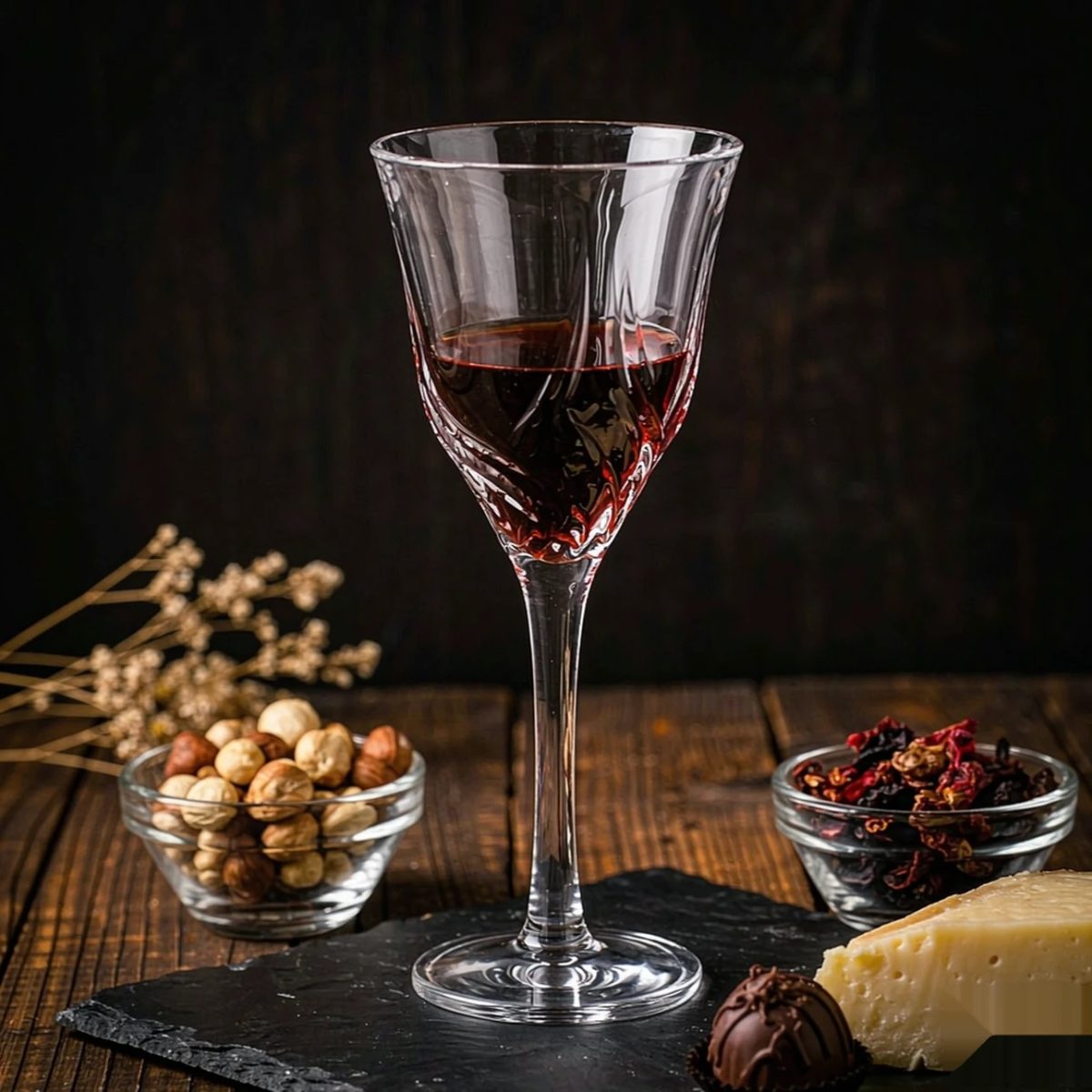 BY-9918-1 Acrylic wine goblet in dessert pairing