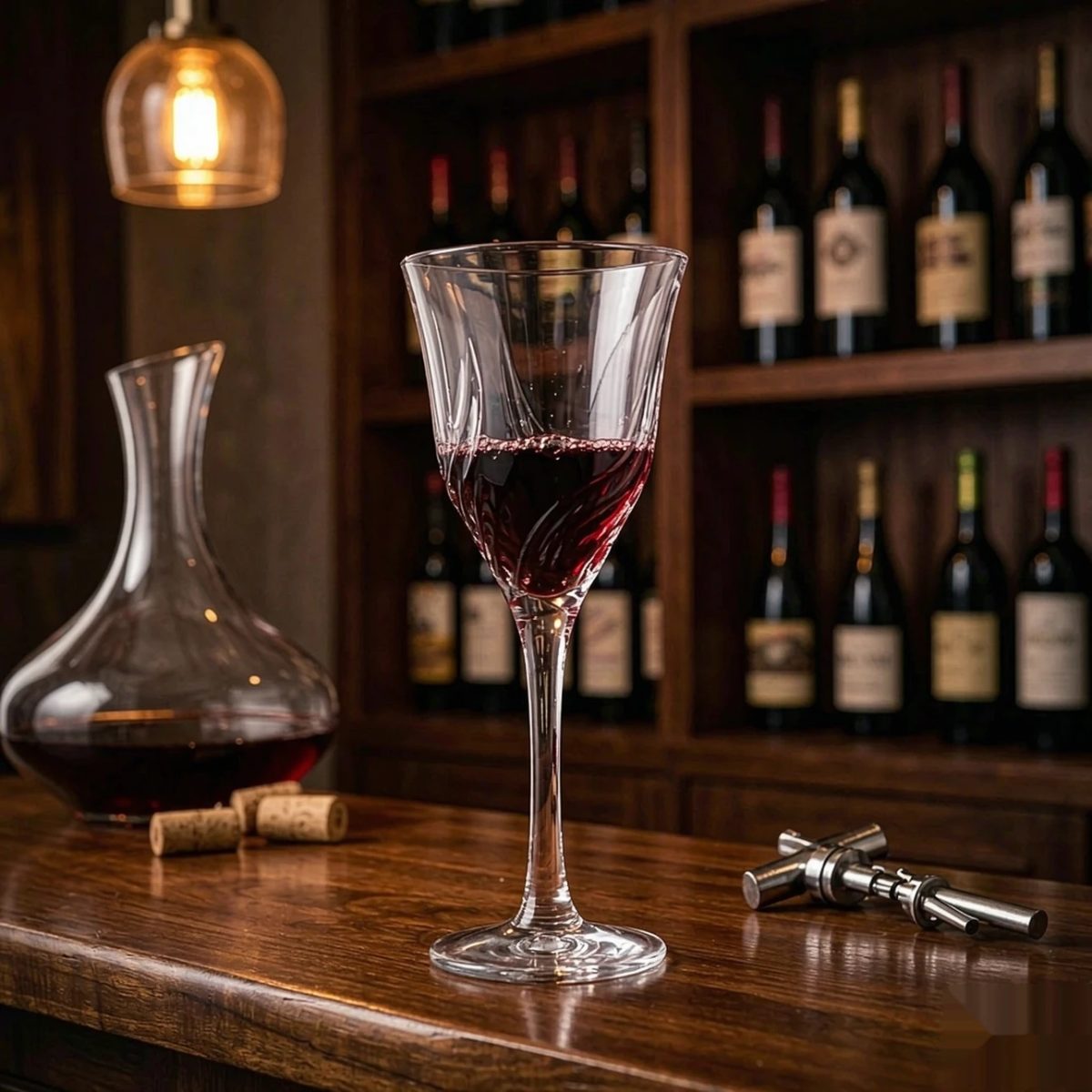 BY-9918-1 Acrylic wine goblet in home bar at-home serving