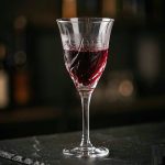 detail BY 9918 2 elsjoy acrylic red wine flute clear transparent glass black grey premium texture 1