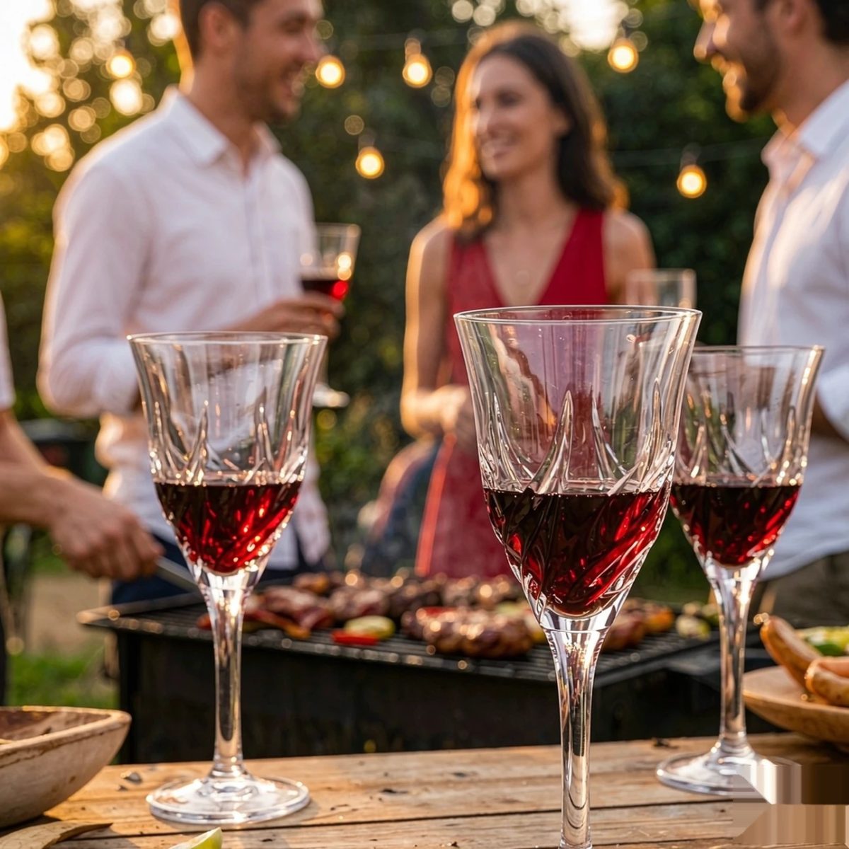 BY-9918-2 Acrylic wine goblet in outdoor gathering