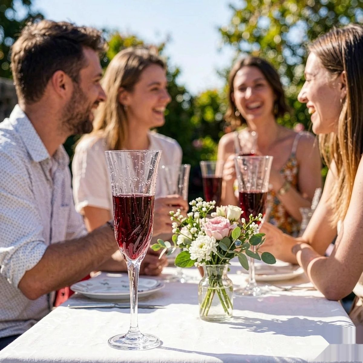 BY-9918-3 Acrylic wine goblet in garden party service