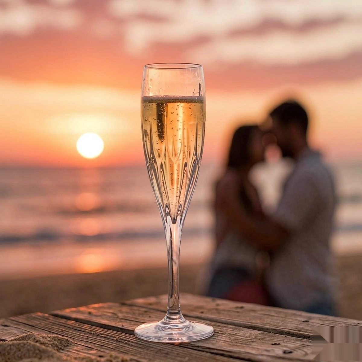BY-9919-3 Acrylic wine goblet in beach sunset service
