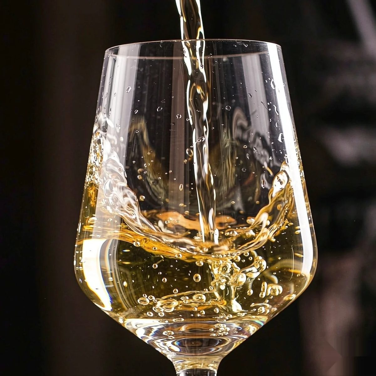 BY-9920B PC wine goblet in pouring action shot