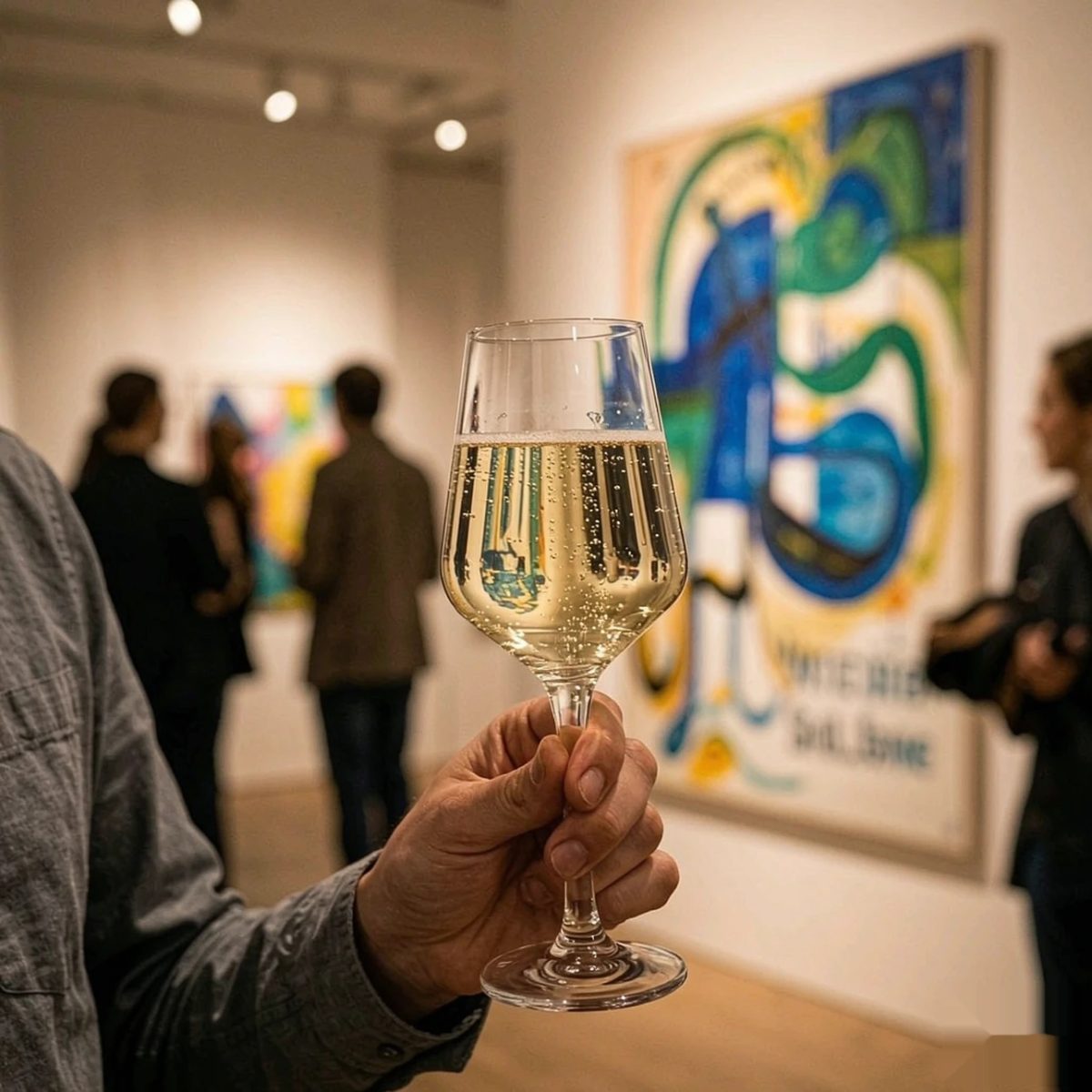 BY-9920D PC wine goblet in gallery opening event