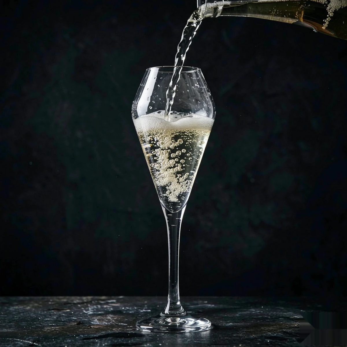 BY-9921B PC wine goblet in pouring action shot