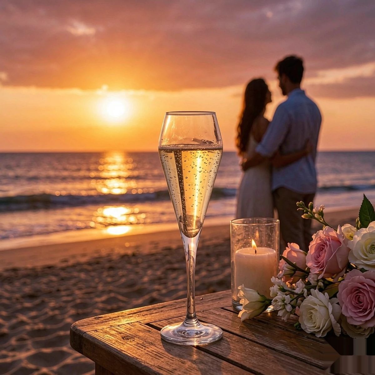 BY-9921C PC wine goblet in beach sunset service