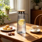 BY-9160A-1 unbreakable PC stainless steel handle water pitcher (tea) - for afternoon tea