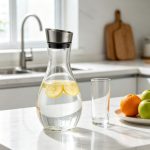 BY-9176B unbreakable PC juice pitcher - on a kitchen counter
