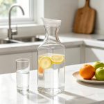 BY-9177A unbreakable PC juice pitcher - on a kitchen counter