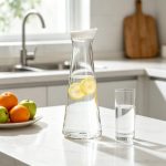 BY-9181 unbreakable PC juice pitcher - on a kitchen counter