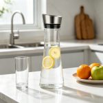 BY-9175A unbreakable PC juice pitcher - on a kitchen counter