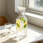 BY-9177A unbreakable PC juice pitcher - filled with lemon and mint infused water