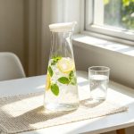 BY-9181 unbreakable PC juice pitcher - filled with lemon and mint infused water