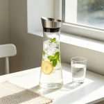 BY-9175A unbreakable PC juice pitcher - filled with lemon and mint infused water