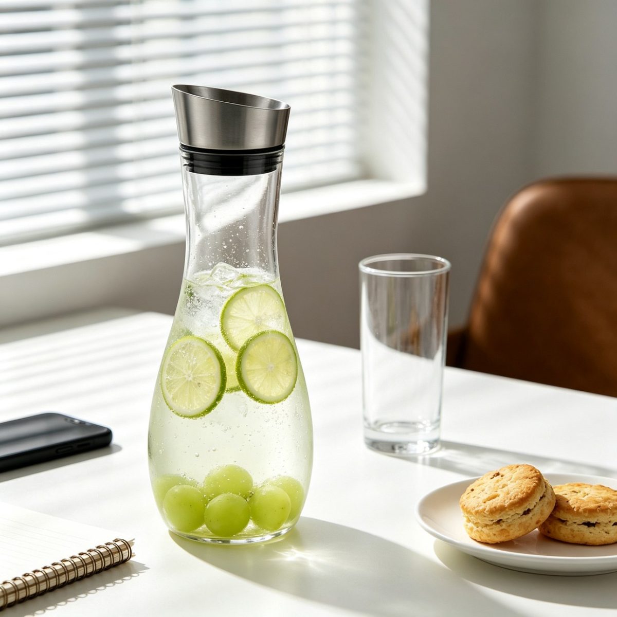 BY-9176B unbreakable PC juice pitcher (tea) - in use for tea at the office