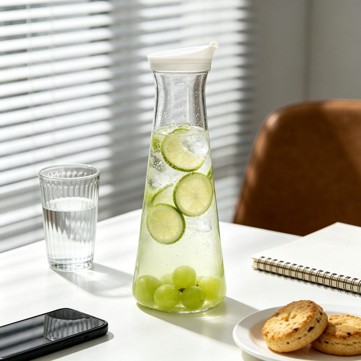 BY-9180 unbreakable PC juice pitcher (tea) - in use for tea at the office