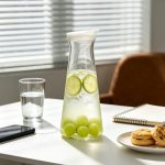BY-9181 unbreakable PC juice pitcher (tea) - in use for tea at the office