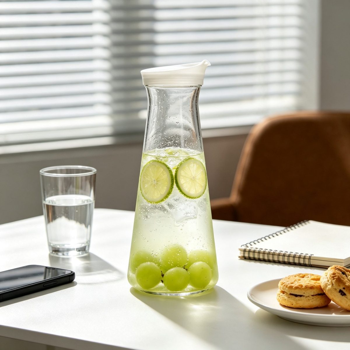 BY-9181 unbreakable PC juice pitcher (tea) - in use for tea at the office