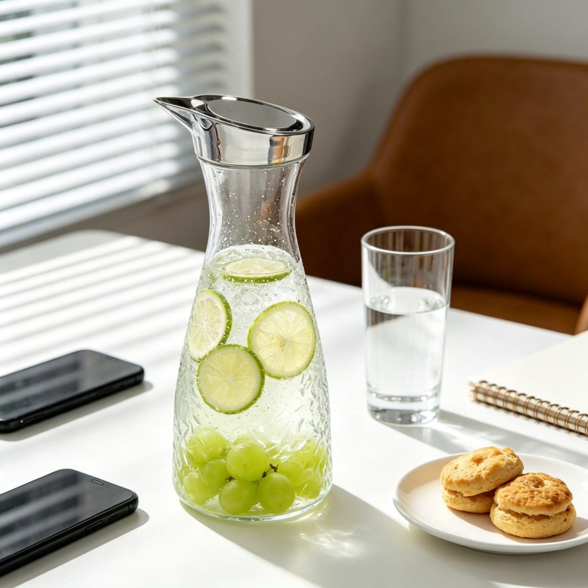 BY-9171B unbreakable PC juice pitcher (tea) - in use for tea at the office