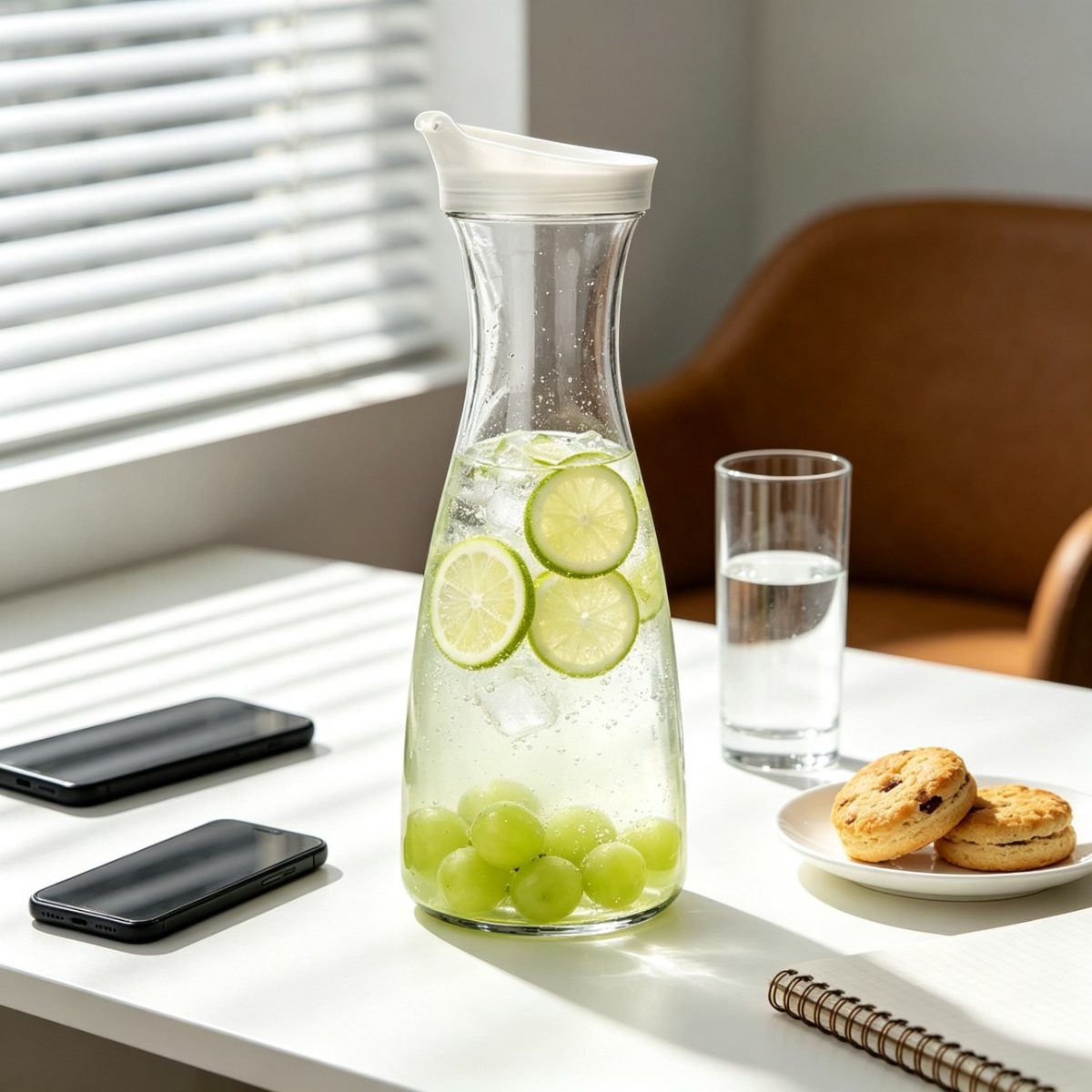 BY-9172 unbreakable PC juice pitcher (tea) - in use for tea at the office