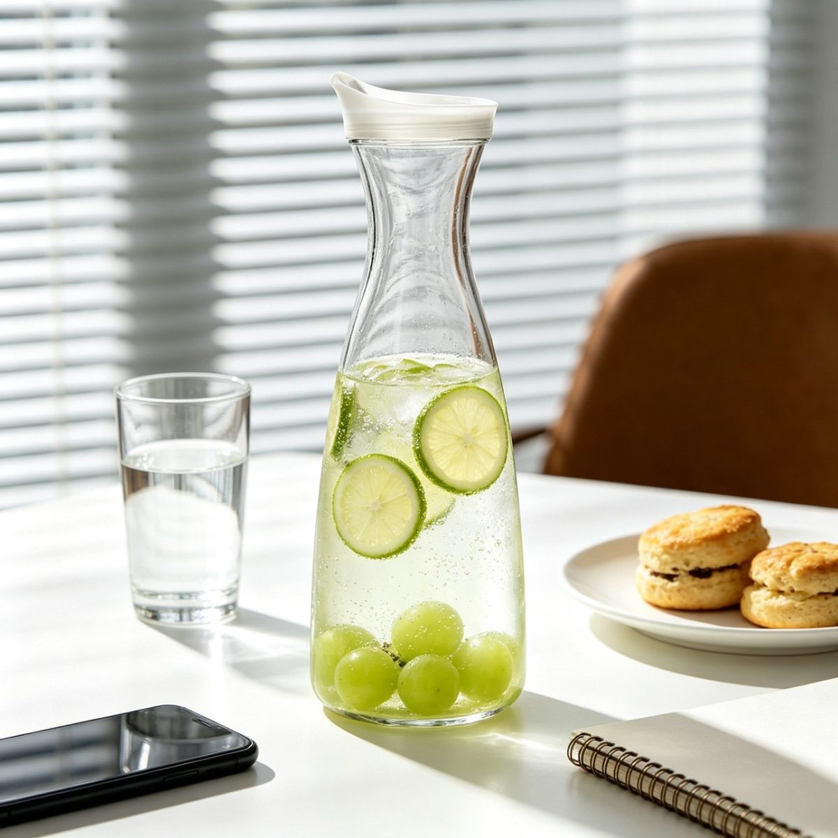 BY-9173 unbreakable PC juice pitcher (tea) - in use for tea at the office