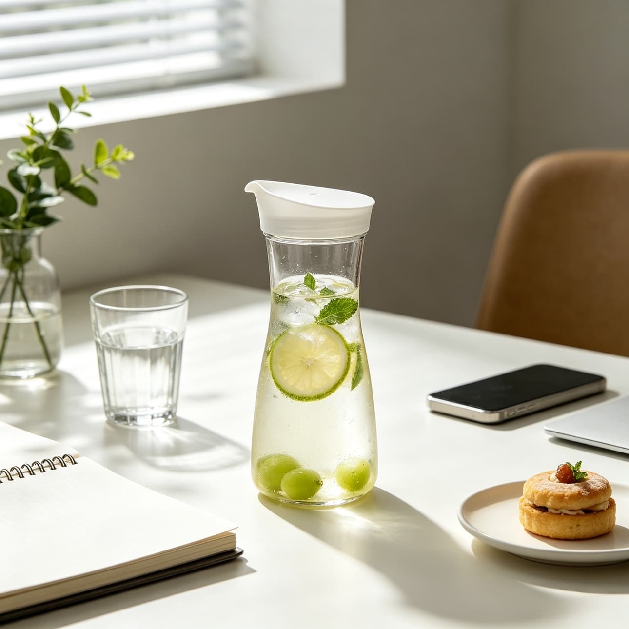 BY-9170 unbreakable PC juice pitcher (tea) - in use for tea at the office