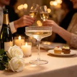 main BY 9226DZ elsjoy acrylic ribbed wide cocktail glass clear transparent goblet party wedding bar display 1