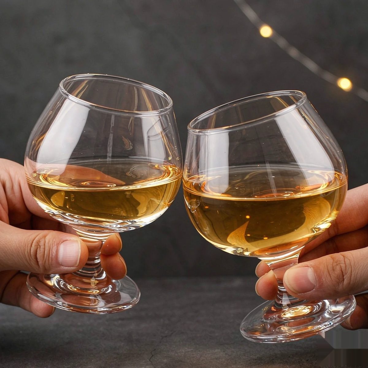 BY-9912F PC brandy snifter in handheld toasting