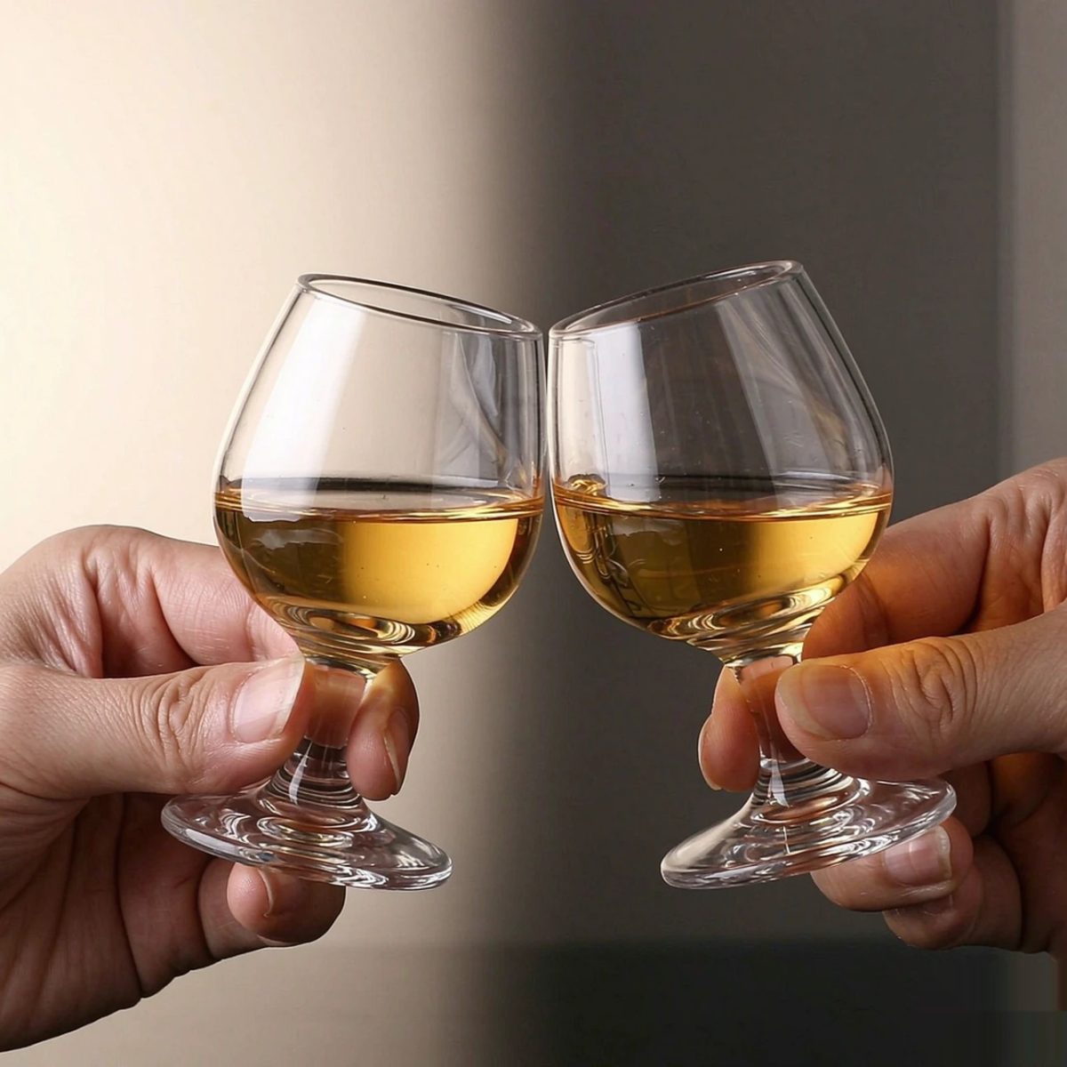 BY-9912G PC brandy snifter in handheld toasting