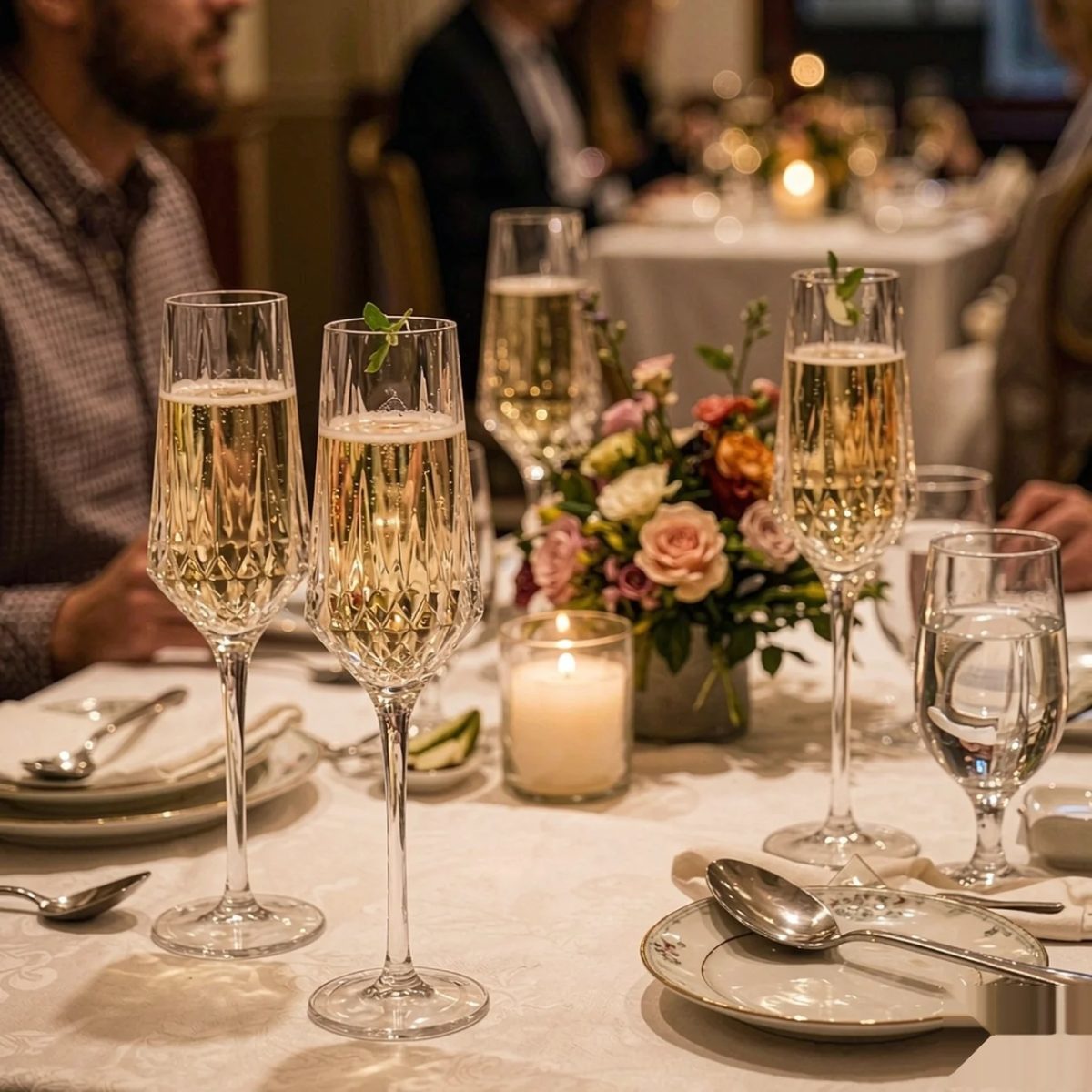BY-9917 PC diamond-cut goblet in dining table styling